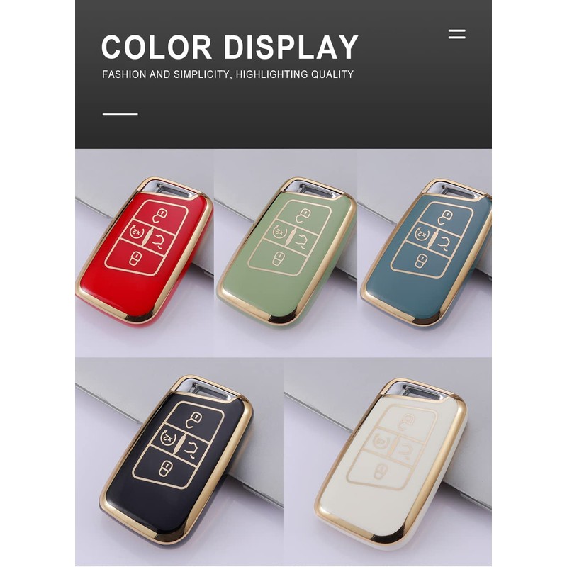 TECART TPU Key Case Cover Fit for VW Atlas Golf