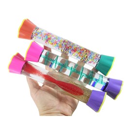 3 Styles of Liquid Dripping Stick Timer Drip Down and Float Up - Calm Down Jar - Soothing and Calming Motion - Liquid Timer Sensory Office Desk Toy - Visual Stimulation (Random Colors)