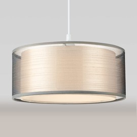 Frideko 2 Tier Light Shade Ceiling - Modern Grey Lampshade for Ceiling Lights, Bedroom Lights Ceiling Lamp Shades for Living Rooms, Hallways, and Lounges (30cm)