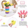 Lettry 64 Sponge Bunnies & 20 Yellow Chicks, Easter Vase
