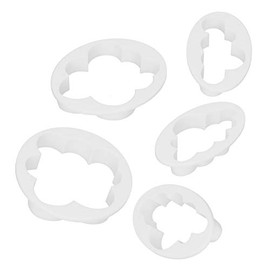 Cortador de galletas, forma de nube no tóxica, fácil de limpiar, 5 moldes para galletas, para sándwiches de arcilla ultraligera, pasteles, galletas