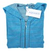 Aquarti Women's Bathrobe with Zip, Striped Pattern - l
