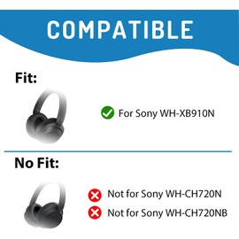 Adhiper WH-XB910N Ohrpolster sind kompatibel mit Sony WH-XB910N kabellosen Kopfhörern, Eisseide-Gel-Material, Ohrpolster (blau/gel)