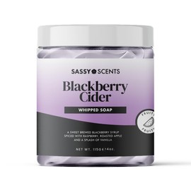 Sassy Shop Bath - Whipped Soap, Blackberry Cider - Cleanse and Nourish the Skin, With Uplifting Fragrance - Gentle and Suitable for all Skin Types - Vegan Friendly - 115g