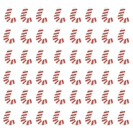 ABOOFAN 50pcs Christmas Painting Button Wooden Crafts Buttons Christmas Doll Button Wooden Sewing Buttons Holiday Sewing Craft Christmas Scrapbooking Button Manual Bamboo Wooden Buttons