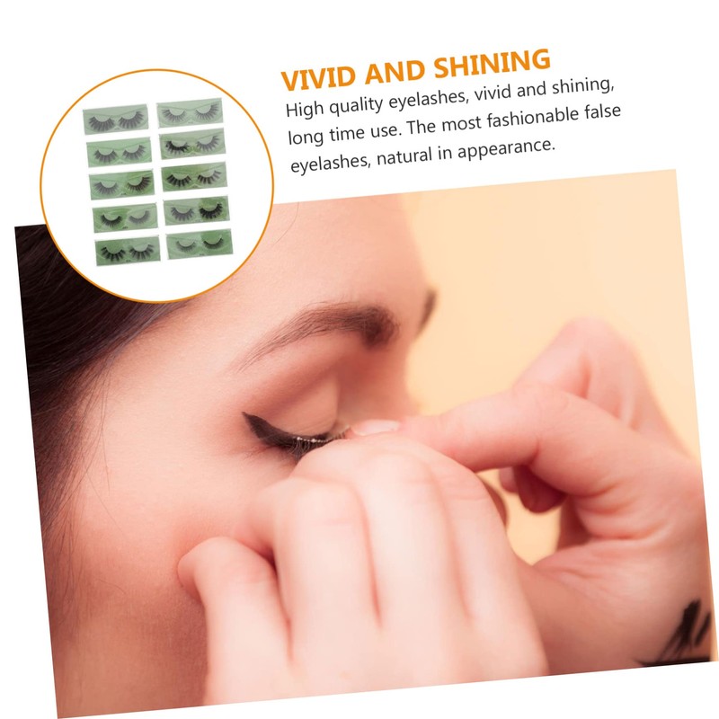 Minkissy 10 Pairs Mixed Eyelashes Set Lash Extensions Natural False