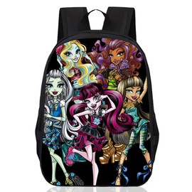 PLNVNVP Monster Backpack, 3D Cartoon School Backpack, Nursery Backpack, Cartoons Bookbag, Children's Bag, Girls, Nursery, Ideal for Children for School or Travel, black