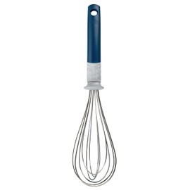 Tasty Ocean Blue Whisk Made of High-Quality 18/10 Stainless Steel, Ergonomic Handle, Dishwasher Safe, 31.5 x 7 cm - Perfect for Any Kitchen