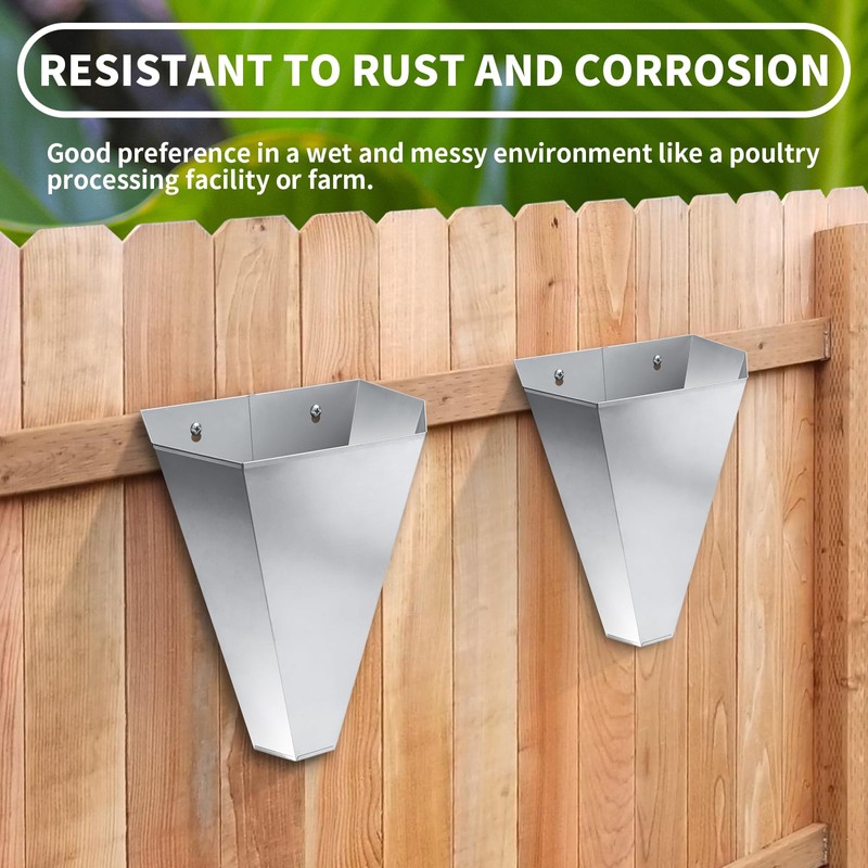 COZOFU Large-Sized Galvanized Steel Chicken Restraining Cone for Poultry, Suitable