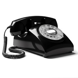Opis 60s Cable: Rotary Phone/Vintage Phone/Retro Phone/Old Phone/Landline Phone Retro/Vintage Telephone/Rotary Analog Phone/Old School Phone/Black Rotary Phone Vintage