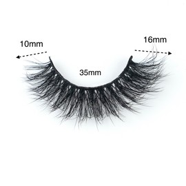 6D Fluffy Volume Lashes 16mm Soft Natural Faux Mink Lashes Wispy False Eyelashes - Thick Dramatic Reusable Makeup Fake Eye Lashes Pack 10 Pairs -Happy Heartbeat (iD13)