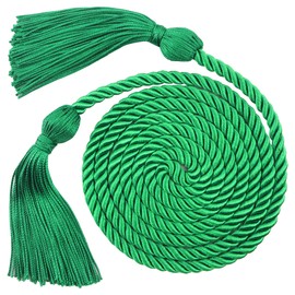 Cordones de graduación, cuerdas para graduación 2025, color verde trenzado de 68 pulgadas, cordón de honor, cuerdas de borla para accesorios de graduado, decoraciones de fiestas, ceremonias
