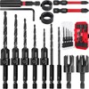 Doaho 15 Pcs Countersink Drill Bit Set,Tapered Counter Sink Bits