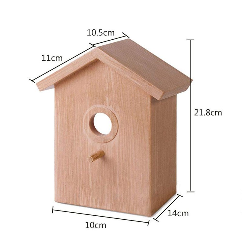Accrie Outdoor Wooden DIY Bird Nest Cage Bird Feeder with
