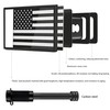 Locking American Flag Trailer Hitch Cover - Patriotic Aluminum Hitch