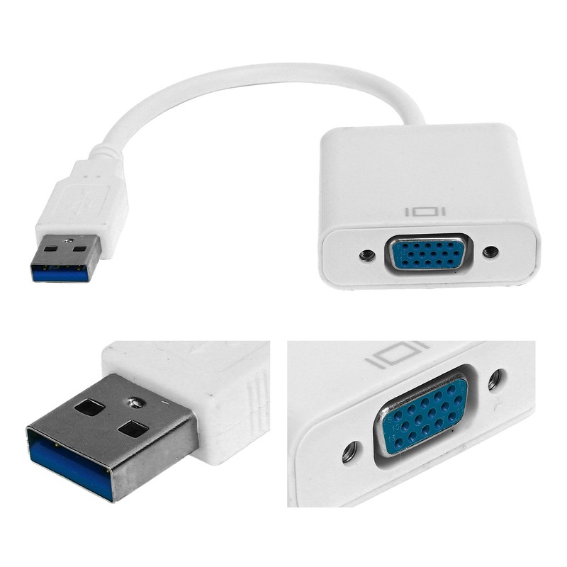 USB3.0 to VGA Converter 5Gbps HD 1080P Adapter Cable 15Pin