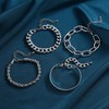 ANYILVTULI Chunky Bracelets for Women 22192024822 (SILVER)
