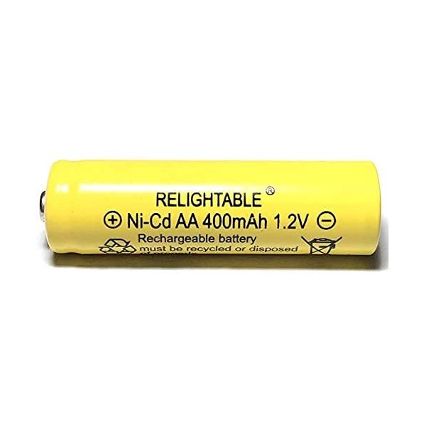 RELIGHTABLE 400mAh AA NiCd 1.2v Rechargeable Batteries Garden Solar Ni-Cd Light LED F (Pack of 6)
