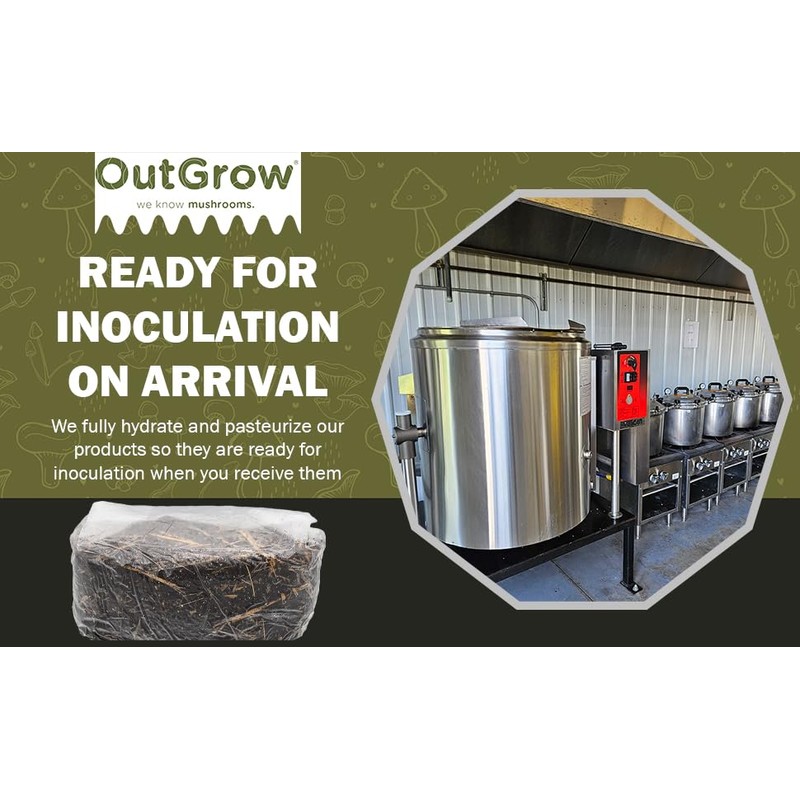 Pasteurized Horse Manure and Straw Mushroom Substrate | 5lb Mushroom