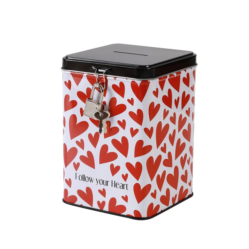 I-TOTAL® - Funny Money Box with Padlock and Keys, Metal