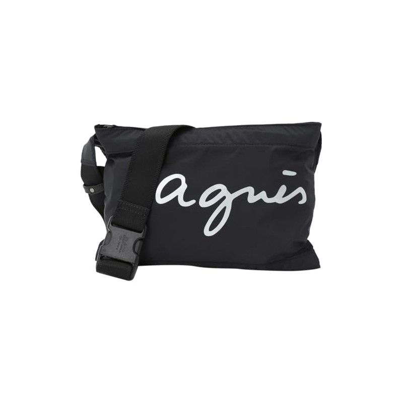 agnes b. unisex shoulder bag XAH03-03, Black