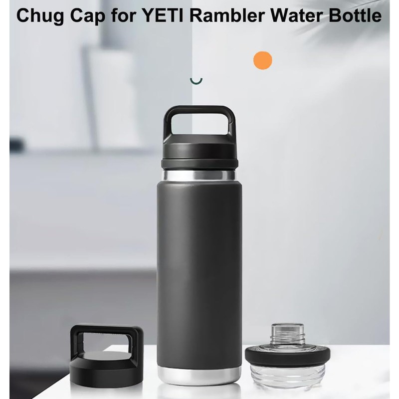 Bottle Chug Cap for YETI Rambler, Top Replacement Lid Fits