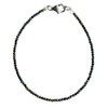 I Be, Schwarzers Black Spinel Bracelet 925 Sterling Silver Clasp,