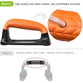 SELEWARE プッシュアップバー プッシュアップスタンド 逆立バー ソフトラバーハンドル 快適なグリップフィット 体操床筋力トレーニング用 安定性と頑丈な構造 500ポンド ブラック&オレンジ