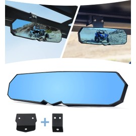 Lupar UTV Rear View Mirror, Aluminum Rearview Center Mirrors w/2 Types Mounting Bracker fit 2020-2023 Polaris RZR PRO XP/4, 2017-2023 Polaris Ranger 500 570 900 XP 1000 XP/Crew