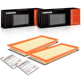 A-Premium 2-PC Engine Air Filter Compatible with Nissan Frontier 2005-2019 & Pontiac G6 2008-2009 & Suzuki Equator 2009-2012, 2.5L 3.9L, Flexible Panel, Replace# 10366901