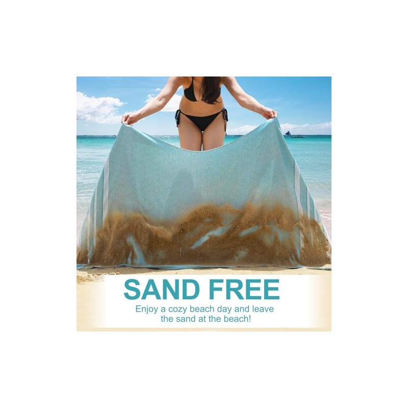 Genovega Oversized Turkish Beach Towels Set - Quick Dry &