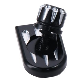 Motorcycle Rear Fender Seat Bolt Tab Screw Kit, Black Silver Aluminum Mount Knob Cover Tab Mount Kit Replacement Fit for Harley