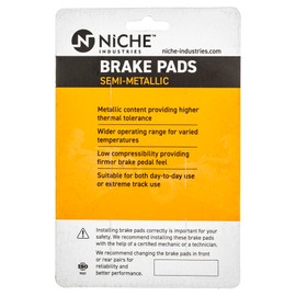 NICHE Brake Pad Set for Ski-Doo GSX 600 Summit Renegade X 800R MXZ 507032473 507032489 Rear Semi-Metallic