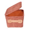 WENKO Anela Bathroom Basket with Lid Dusky Pink