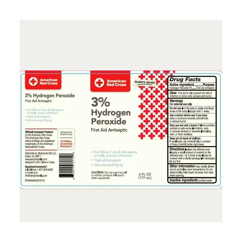 American Red Cross 3% Hydrogen Peroxide 6 Oz - 6