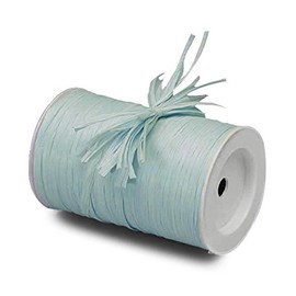 Paper Mart Pastel Blue Matte Raffia Ribbon - 1/4" x 100 yd