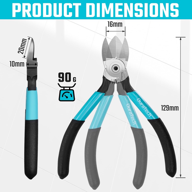 DURATECH 129 mm Wire Cutters | Ultra Sharp Spring Loaded