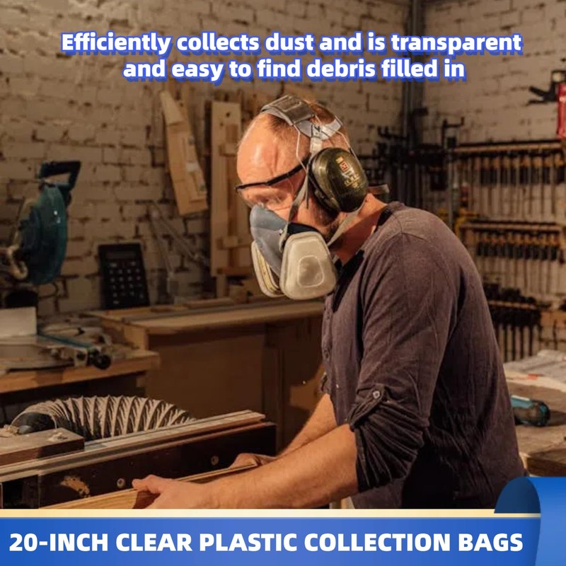 QKWL Dust Collector Replacement bag Upgraded Heavy Duty Clear Dust