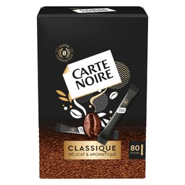 Carte Noire Instant Coffee Sticks from France Large 80 Stick Pack