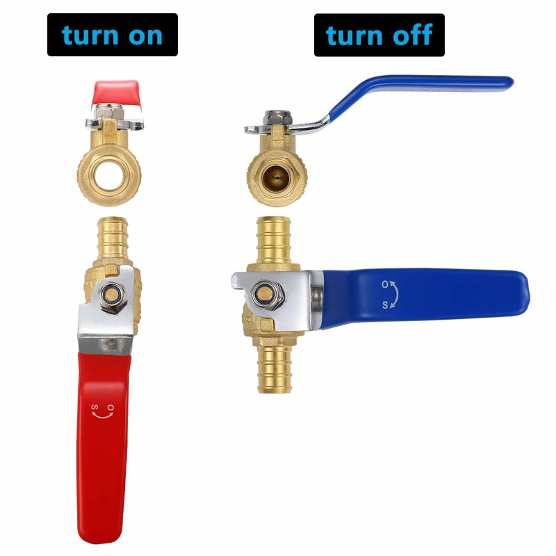 (20 Pack) Lidertik 1/2 Pex Ball Valve Shut Off Valve