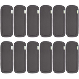 Wegreeco Reusable Soft 5 Layers 12 Pack Charcoal Inserts for Baby Cloth Diaper,High Absorbing Washable Liners