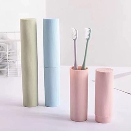 ZNREUHA Travel Toothbrush Holder, Portable Toothbrush Case for Slim Toothbrush, 3 Pack Travel Case Holder for Holiday Business Camping