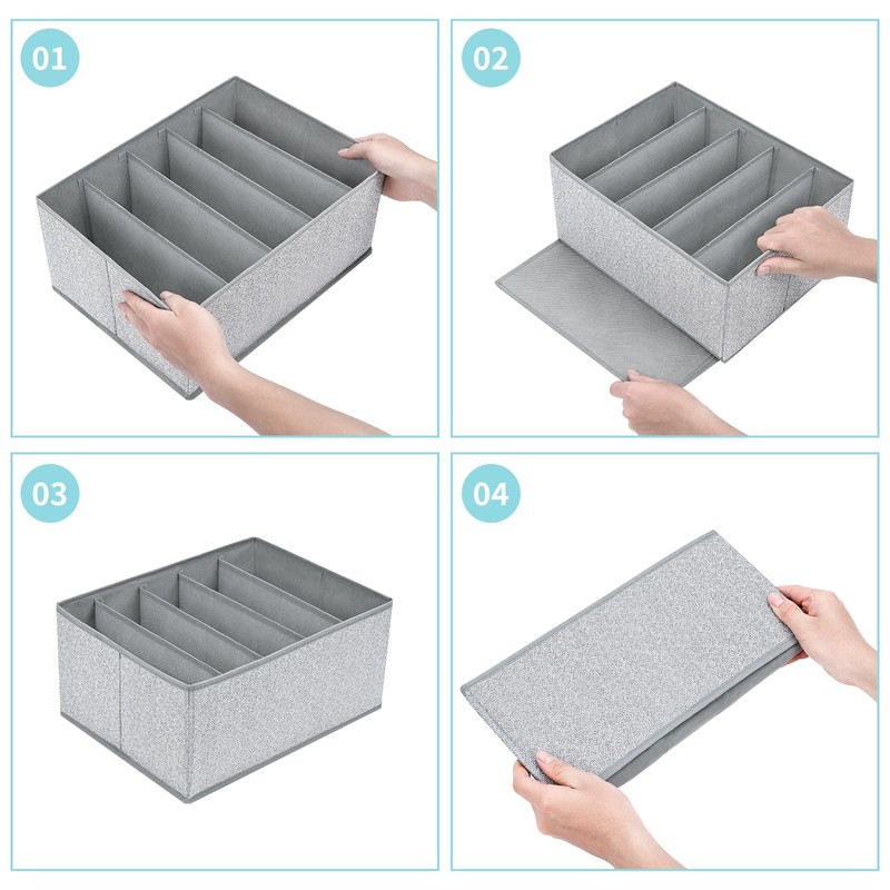 DIMJ Wardrobe Clothes Organizer, Foldable Jeans Organizer, Closet Organizers and