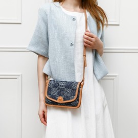 TAOSITUE Small Denim Shoulder Bag for Women Denim Handbag Shoulder Bag Design for Women, Grid