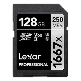 Original Lexar 1667x V60 250MB/s Flash Memory sd cards 64gb 128GB UHS-II U3 Card high speed 256GB SDXC For 3D 4K HD video (128GB)
