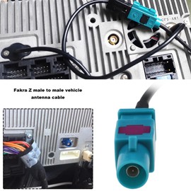 EMSea 1pc Fakra Z Male to Male Vehicle Antenna Adapter Cable RG174 Coaxial Cable 30cm for DAB GPS FM Aerial Radio Scanner Amateur Radio Transceiver Portable CB Radio