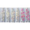 Six Crystals Rhinestone Flowers on French Barrette Hair Clips