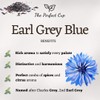 Earl Grey Blue Flower Loose Leaf Tea, Bergamot Oil, Resealable