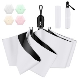 Parasol, Folding Umbrella, 100% UV Protection, Full Light Blocking, Heat Blocking, One-Touch Automatic Opening/Closing Umbrella, Ultra Lightweight, Compact, Folding Parasol, UV Blocking, Sunscreen,