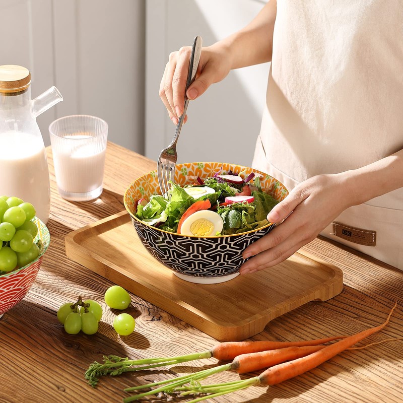 Metahom Salad Soup Bowls, Large Serving Bowls for Pho, Pasta